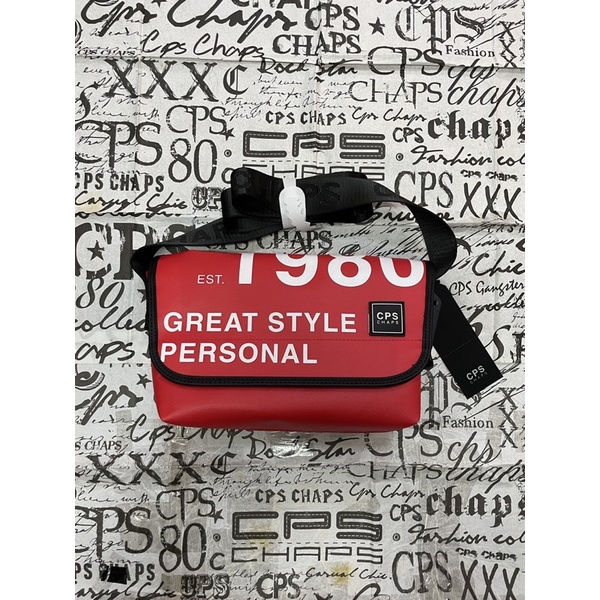 CPS CHAPS RED MESSENGER BAG - กระเป๋าสะพาย ผ้าใบใหม่ ของแท้ 100%