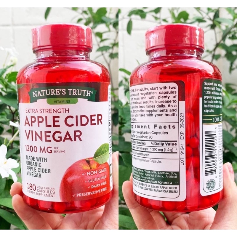 Nature's Truth Apple Cider Vinegar 1200 mg. 180 แคปซูล
