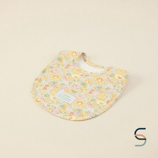 SARABARN Flower Bib | ผ้ากันเปื้อนเด็ก ผ้าซับน้ำลาย ผ้ากันเปื้อนลายดอกไม้สีเหลือง