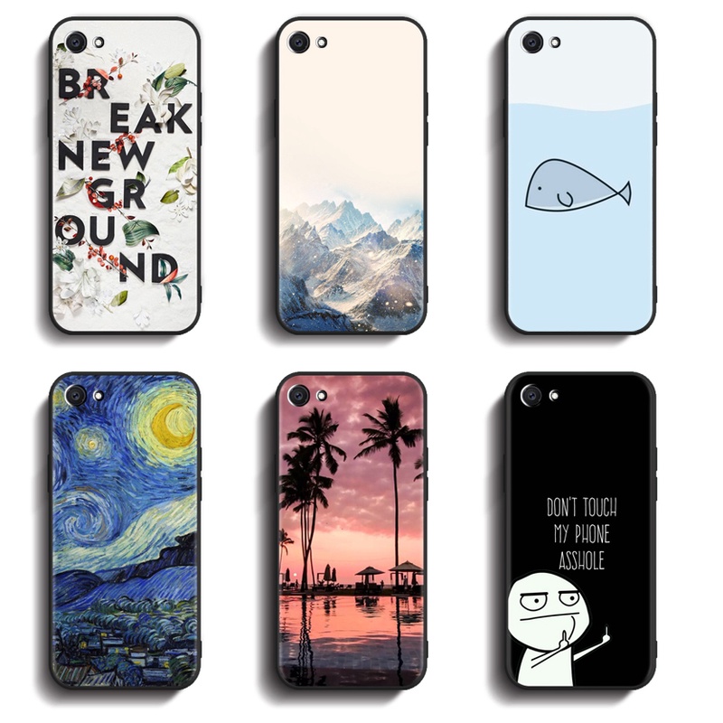 Softcase VIVO 1609 1719 1601 1713 Y66 Y67 Anticrack Casing คุณภาพสูง TPU cover Full Protection Silicon Black Rubber Case