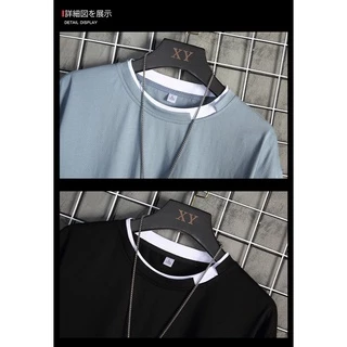 MR-DEER เสื้อยืดเเขนยาวผู้ชาย เสื้อยืดสีพื้นเย็บต่อ2ชั้น รุ่น 3520