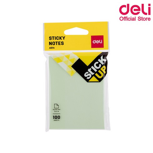 กระดาษโน๊ตมีกาวในตัว 3x4 นิ้ว  100แผ่น/ก้อน Deli A01402 Sticky Notes