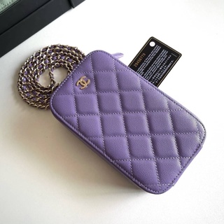 CHANEL PHONE BAG ZIPPY CAVEAR  💥CAVEAR skin งานดีสุดคุณภาพสลับเเท้💚