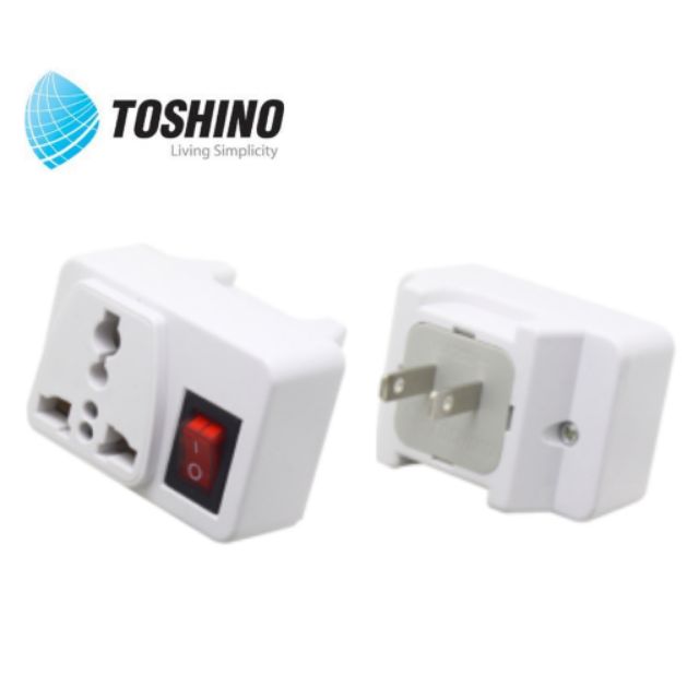 ปลั๊กแปลง 2 ขาแบน Toshino CO6S