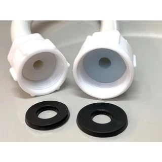 YOJI ONLINE สายชักโครก พีวีซีสีขาว เกลียว 1/2"(4หุน) x 5/8"(5หุน) พร้อมยางกันซึม