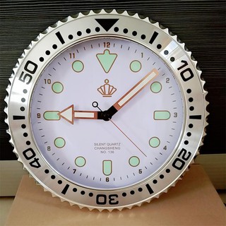 CYTTL นาฬิกาแขวนผนังเรืองแสง เดินเรียบไม่มีเสียง ทำจากวัสดุ PVC และ อลูมิเนียมคุณภาพดี สินค้าใหม่จากศูนย์
