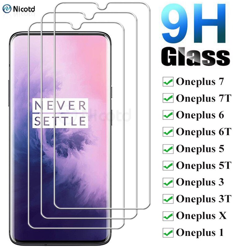 Premium 9HกระจกนิรภัยสําหรับOneplus 9 9R 8T 7 7T 6 6T 5 5T 3 3T 1 X OnePlus N10 5G N100 N200 1 + Nor