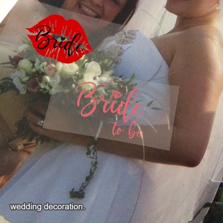 สติกเกอร์ ลาย Bride To Be and Team Bride Bridesmaid Heat Transfer สําหรับตกแต่งเสื้อผ้า