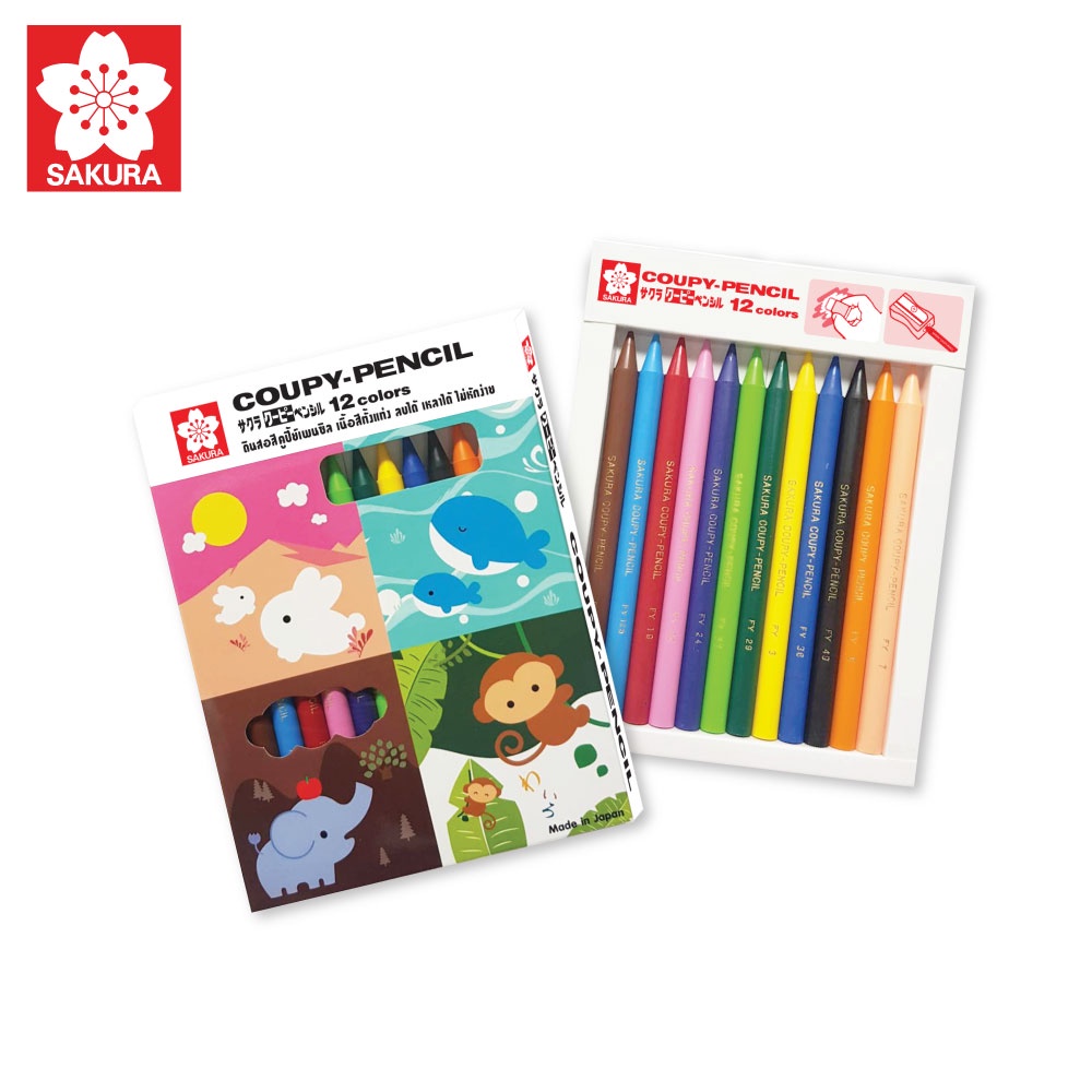 SAKURA (ซากุระ) ดินสอสี COUPY PENCIL สีคูปีย์เพนซิล กล่องเหล็ก 30สี 60สี รหัส FY-
