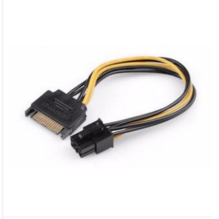 สายแปลง sata to 6pin อแดปเตอร์ 6 Pin PCI Express Male To Power Cable Adapter ความยาว 16 ซม