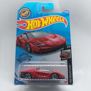 รถเหล็ก Hotwheels 16 LAMBORGHINI CENTENARIO ROADSTER สีแดง (ib025)oh