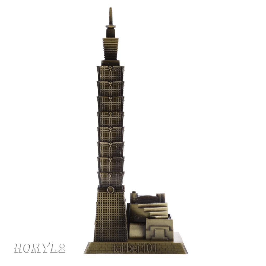 Bronze Taipei 101 Building Model Desktop Ornament Travel ของที่ระลึก