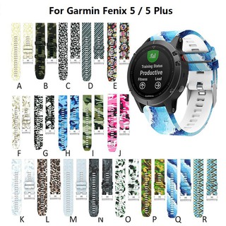 สายนาฬิกาข้อมือซิลิโคนสายนาฬิกาข้อมือสําหรับ Garmin Fenix 6 / Fenix 5 Gps / 5 Plus / Quatix 5 ไพลิน / Approach S 60 22 มม .