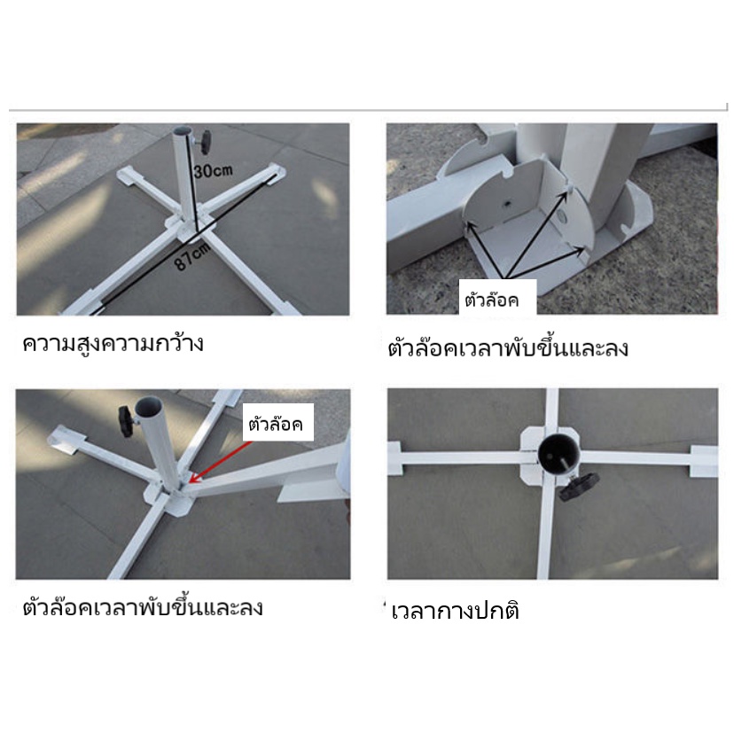 ขนาด2.8x2.2เมตร ร่มสนามบ้าน,ตลาดนัด,ขายของ,สนามกันแสงแดดUVรูปทรงสี่เหลี่ยม (งานดี) - รูปที่ 6