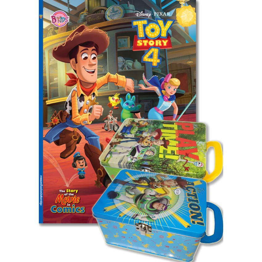 TOY STORY 4 The Story of the Movie in Comics หนังสือการ์ตูน 4 สีทั้งเล่ม + Tin Box กล่องเหล็ก ลิขสิทธิ์แท้ [K]