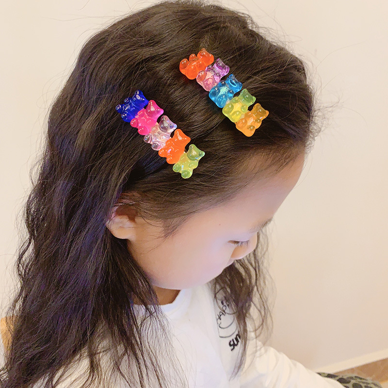 [ผู้หญิงเกาหลี INS กิ๊บติดผมแบบเรียบง่าย] [ กิ๊บติดผม กัมมี่แบร์ ลูกอม สำหรับผู้หญิง ] [เครื่องประดับผมผู้หญิงหวาน]