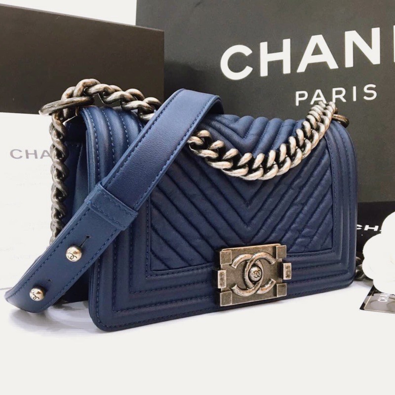 Chanel Boy Chevron 8” Holo20 Fullset ใบเสร็จไทย