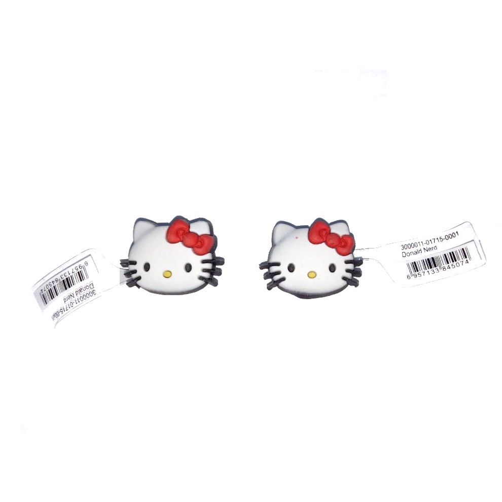 1 ชิ้นตกแต่งอุปกรณ์เสริมสําหรับรองเท้าแตะ croc รองเท้า charms hello kitty