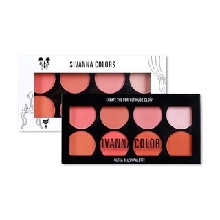 Sivanna Ultra Blush #HF319 : ซิวานน่า บลัชออน ไฮไลท์ เฉดดิ้ง 8 สี x 1 ชิ้น @svl