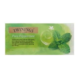 Twinings Pure Peppermint ทไวนิงส์ เครื่องดื่ม เพียว เปปเปอร์มินท์ ชนิดซอง 2 กรัม แพ็ค 25 ซอง