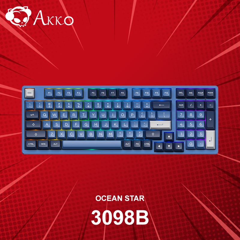 คีย์บอร์ด Akko Ocean Star 3098B (ภาษาอังกฤษ) ประกันศูนย์ 1 ปี