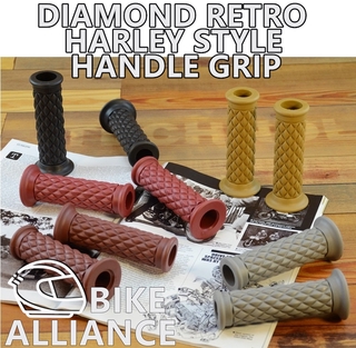 มือจับ DIAMOND RETRO HARLEY STYLE GRIP OLD SKOOL VESPA HARLEY CAFE RACER HAND GRIP