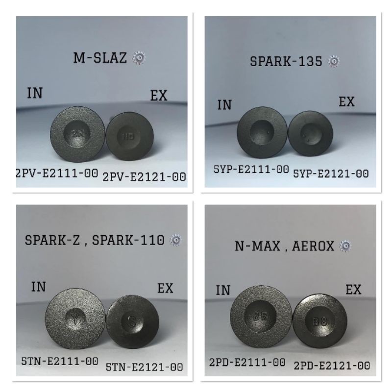 วาล์วไอดี+ไอเสีย M-SALZ/SPARK-135/SPARK-Z,SPARK-110/AEROX,N-MAX