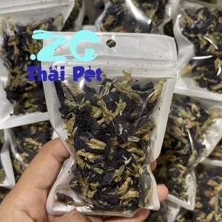(ZC) ดอกอัญชันแห้ง Butterfly Pea 🌷 ดอกไม้แต่งกรง สามารถทานได้ สำหรับสัตว์เลี้ยงฟันแทะ ขนาด 10 g.