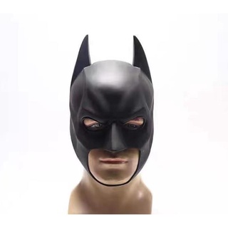 Batman Full Mask With Cowl The Dark Knight Rises Latex Helmet Adult Cosplay Prop