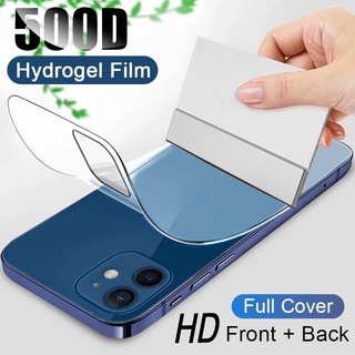 Back Soft TPU Film For iPhone 12 13 11 14 Pro XS Max XR X 8 7 6 6s Plus 12 Mini Back Screen Protector