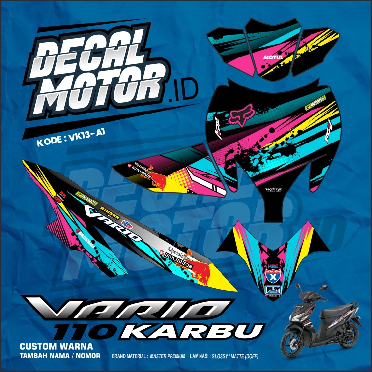 Fullbody Sticker Vario 110 CW คาร์บูเรเตอร์ ปี 2006 2007 2008 2009 2010 2011 - DECAL VARIO CARBON - 