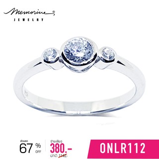 Memorine Jewelry แหวนเงินแท้ 925 ฝังเพชรสวิส (CZ) : ONLR112