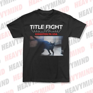 คอตต้อนคอกลมเสื้อยืด พิมพ์ลาย Title Fight BandS-5XL