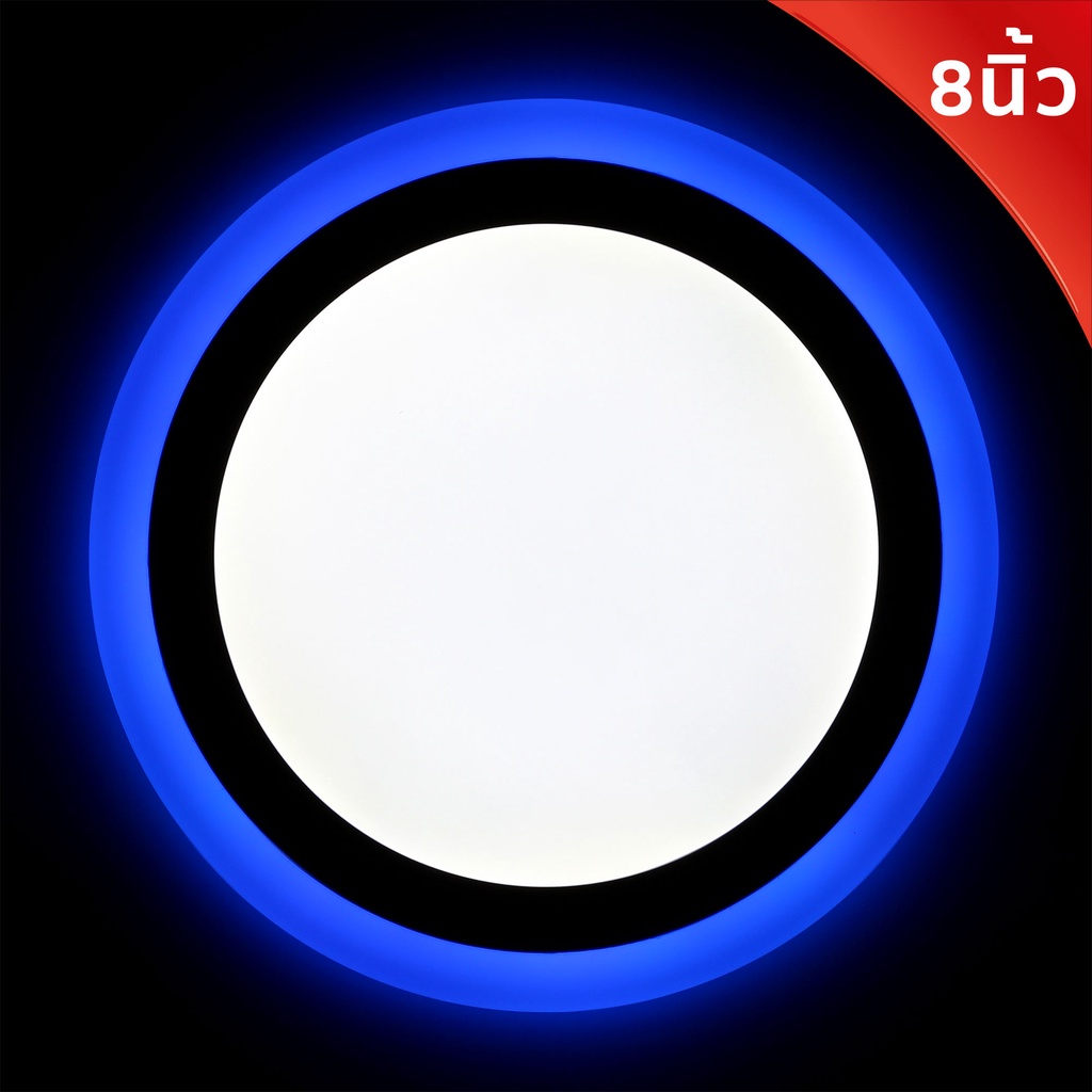 Iwachi/Bewon โคมไฟดาวน์ไลท์ LED 24W 3Step แสงขาว+แสงน้ำเงิน (DL+BL) ขนาด 8 นิ้ว 013/065 ทรงกลม สีขาว
