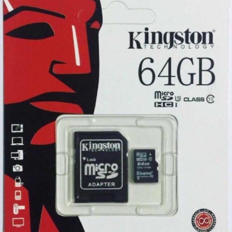 Kingston Micro sd card Memory Card 2GB-128GB กล้อง/กล้องติดรถยนต์ / โทรศัพท์มือถือ(เทียบแท้)  Memory Card Micro Class10