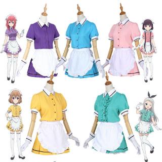 ชุดเดรสคอสเพลย์อนิเมะ Blend S Burendo Esu Sakuranomiya Miu Amano สไตล์ญี่ปุ่น