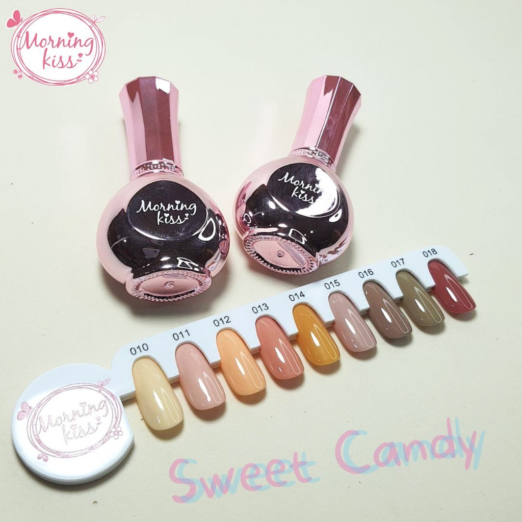 Candy Gel ยาทาเล็บ สีเจล สีทาเล็บเจล 15ml เฉดสีสวยมาก Morning Kiss ยาทาเล็บเจล เซตทำเล็บเจล เซตทำเล็