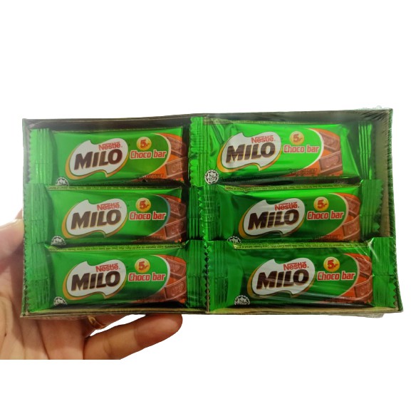 MILO CHOCO BAR ไมโล ช็อกโกบาร์ 6g แพ็ค12แท่ง ช็อคโกแลต Chocolate