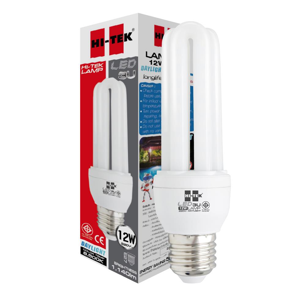 หลอด LED HITEK 3U 12 วัตต์ DAYLIGHT E27