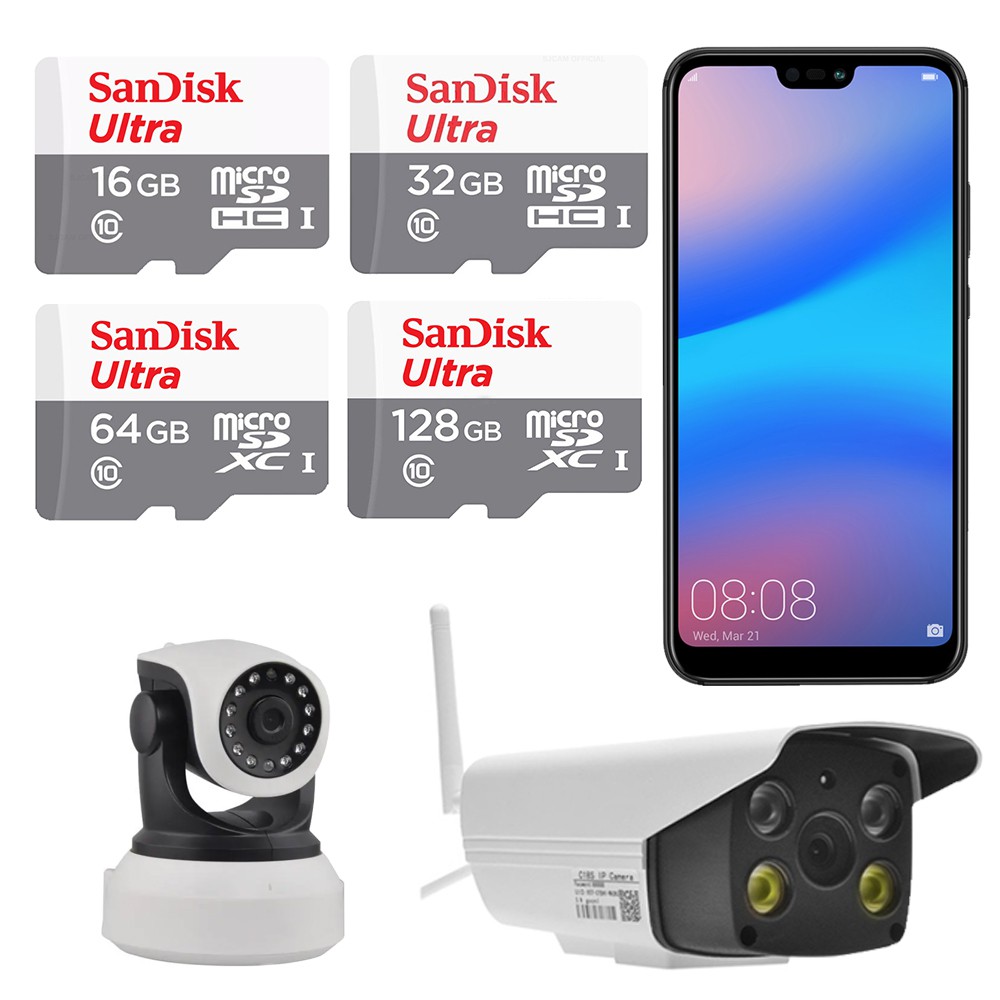 SanDisk Ultra Micro SDcard Class10 16GB 32GB 64GB 128GB (SDSQUNR) เมมโมรี่การ์ด กล้องวงจรปิดไร้สาย กล้อง Ip camera #3