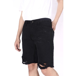 LOOKER Jeans Short Pants กางเกงยีนต์ขาสั้นสีดำ