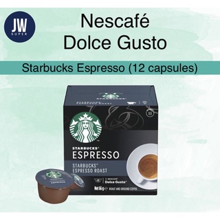 STARBUCKS BY NESCAFE DOLCE GUSTO STARBUCKS ESPRESSO  ROAST 12 แคปซูล /1 กล่อง BBE:29/02/2024