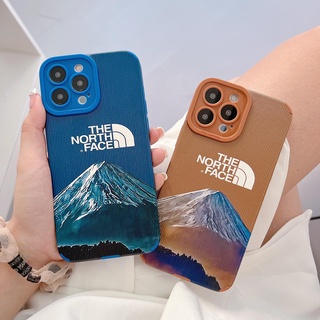 เคสโทรศัพท์มือถือหนัง ลายภูเขาหิมะ หรูหรา สําหรับ iphone 13 Pro Max i13 13pro 11 Pro Max i11 X XR Xs Max 7plus 8plus 12Pro 12 Pro Max