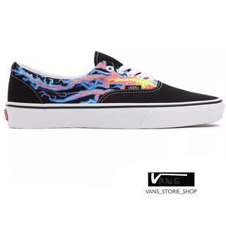 VANS ERA ELECTRIC FLAME BLACK TRUE WHITE SNEAKERS สินค้ามีประกันแท้