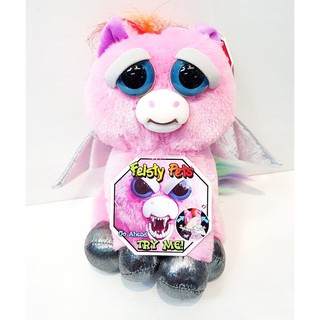 8" Feisty Pets Ebeneezer Claws Unicorn Sparkle Rainbow Bark ม้ายูนิคอร์นชมพู ตุ๊กตาหมีดุ ขนาด 8 นิ้ว