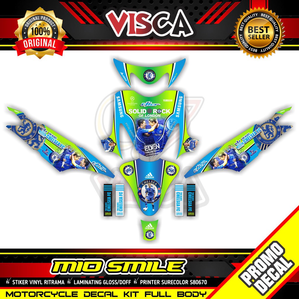 Decal Mio Smile Full Body สติกเกอร์ Mio Smile Full Body Striping Mio Smile Variation Decal โฮโลแกรม 