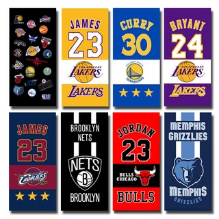 ผ้าขนหนู ดูดซับน้ําได้ดี ลายดาว NBA Kobe Curry James สําหรับออกกําลังกาย