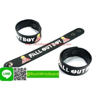 FALL OUT BOY ขายริสแบนด์  FBY352NA Wristband สายรัดข้อมือวงร็อค