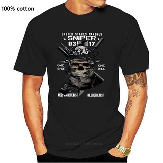 เสื้อยืด พิมพ์ลาย Usmc Scout Sniper Mos 0317 Death From Afar Us Marines One Shot One Kill สําหรับผู้ชาย