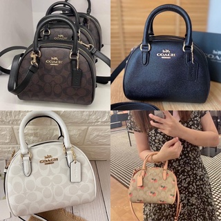 ของแท้100% พร้อมส่งที่ไทย Coach Sydney Satchel In Signature Canvas CA591